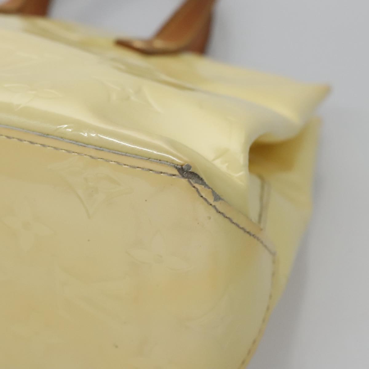 LOUIS VUITTON Monogram Vernis Reade PM Hand Bag Perle M91336 LV Auth BA580