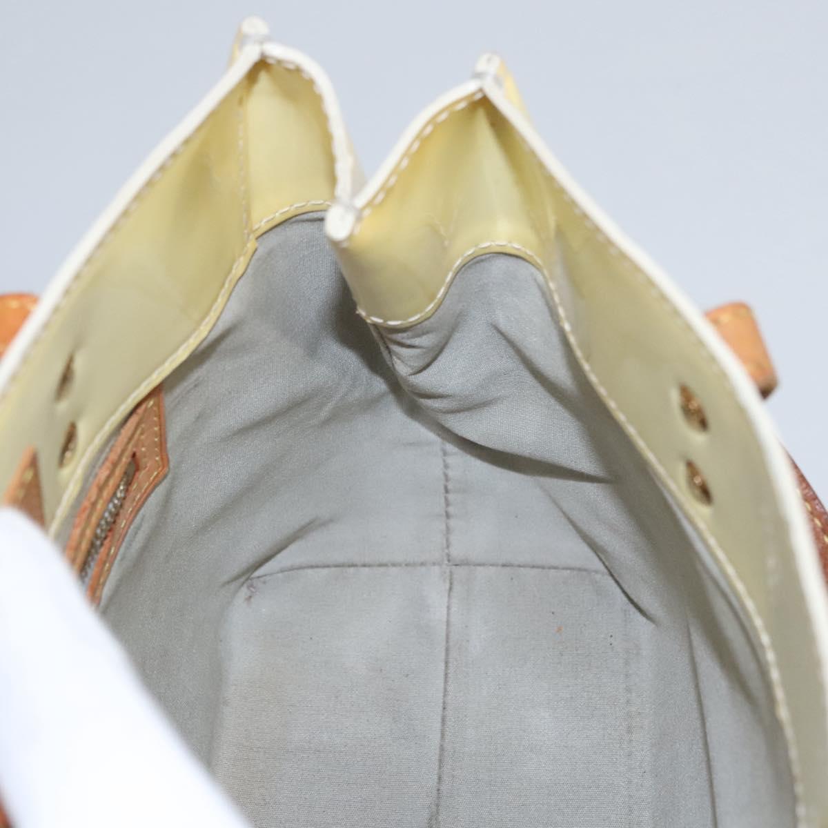 LOUIS VUITTON Monogram Vernis Reade PM Hand Bag Perle M91336 LV Auth BA580