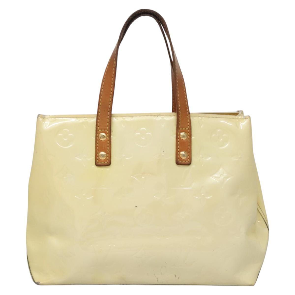 LOUIS VUITTON Monogram Vernis Reade PM Hand Bag Perle M91336 LV Auth BA580