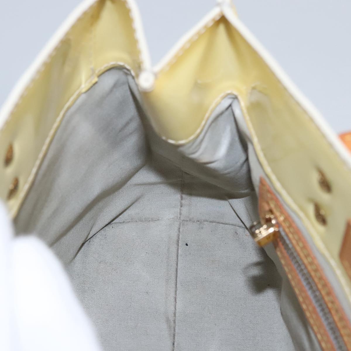 LOUIS VUITTON Monogram Vernis Reade PM Hand Bag Perle M91336 LV Auth BA580