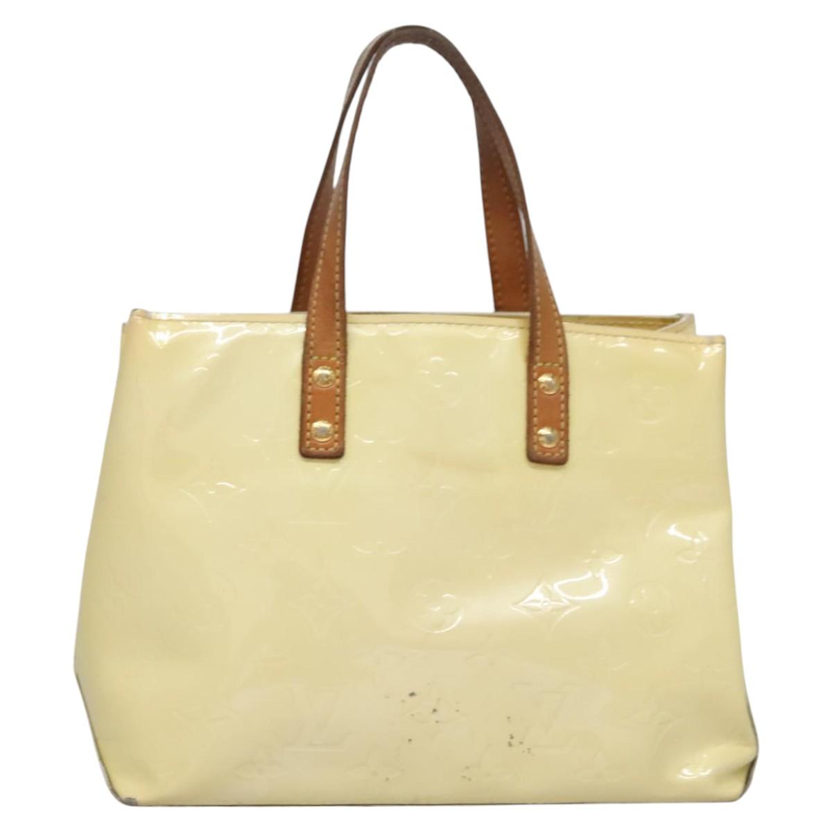 LOUIS VUITTON Monogram Vernis Reade PM Hand Bag Perle M91336 LV Auth BA580