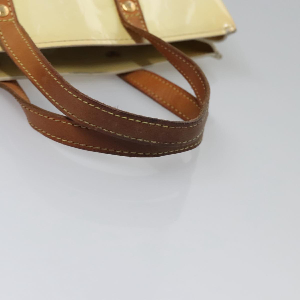 LOUIS VUITTON Monogram Vernis Reade PM Hand Bag Perle M91336 LV Auth BA580