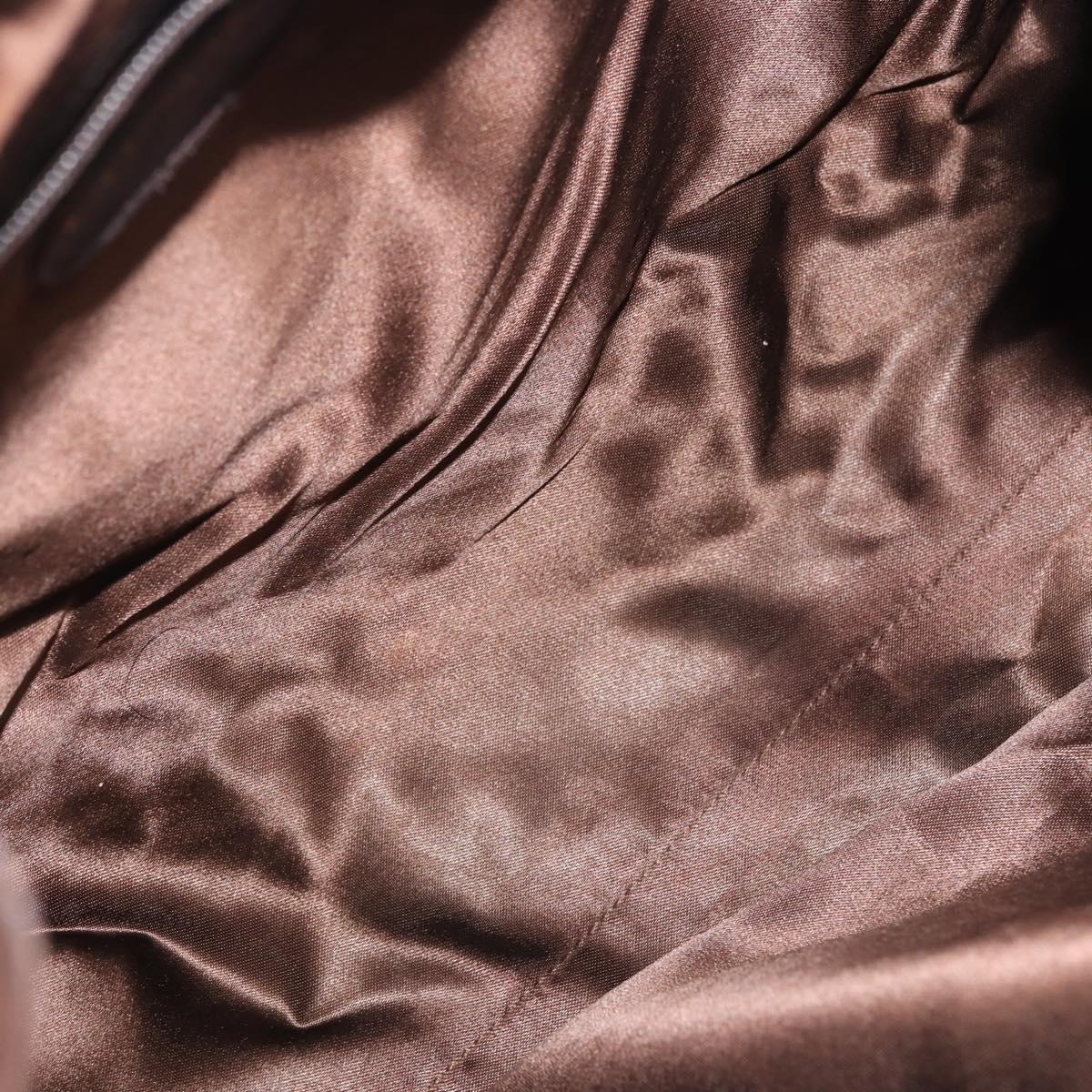 CHANEL Backpack Suede Brown Gold CC Auth BA5805