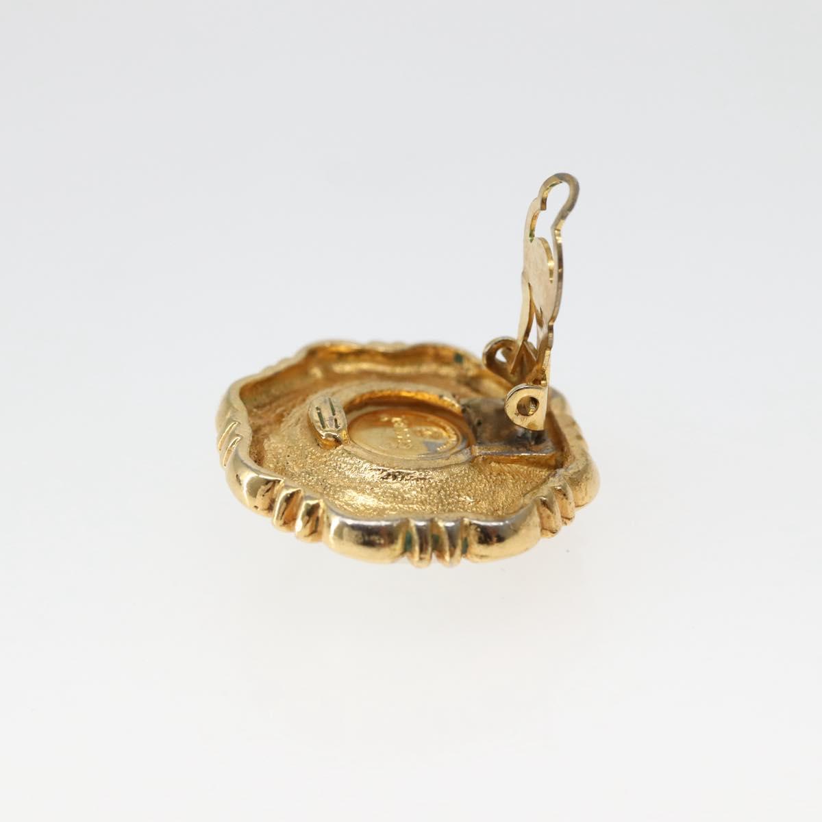 CHANEL Earring Metal Gold CC Auth BA5806