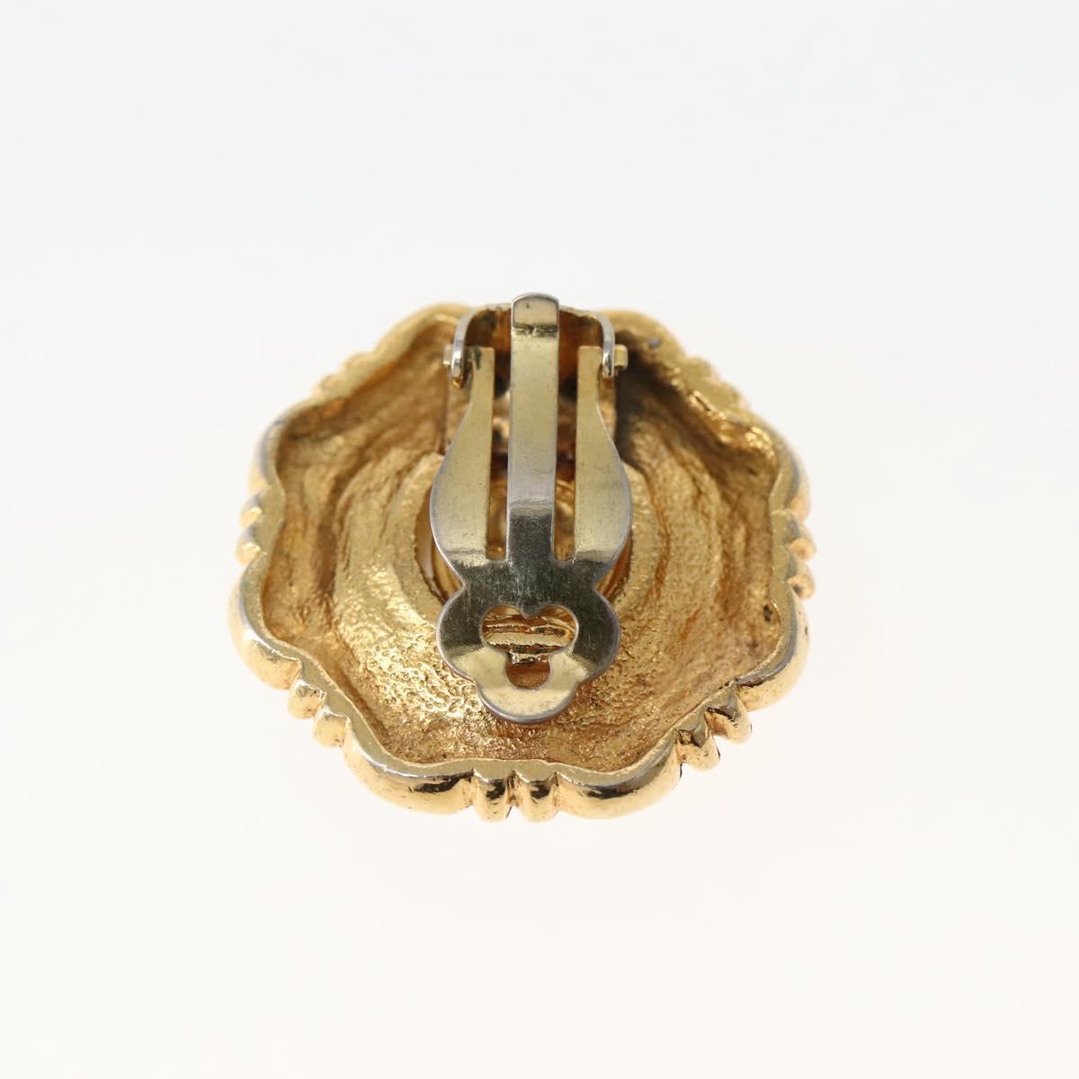 CHANEL Earring Metal Gold CC Auth BA5806
