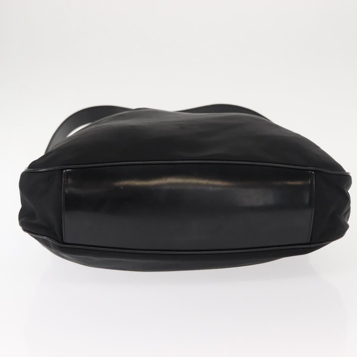 GUCCI Bamboo Hand Bag Nylon 2way Black Silver 001 0166 1577 Auth BA5807