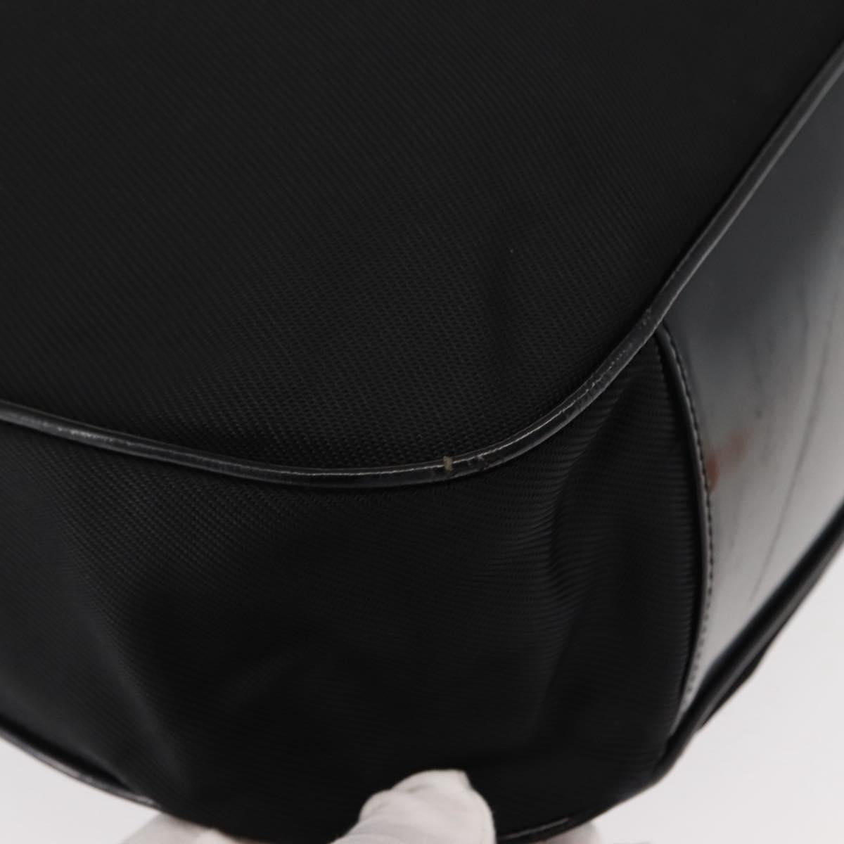 GUCCI Bamboo Hand Bag Nylon 2way Black Silver 001 0166 1577 Auth BA5807