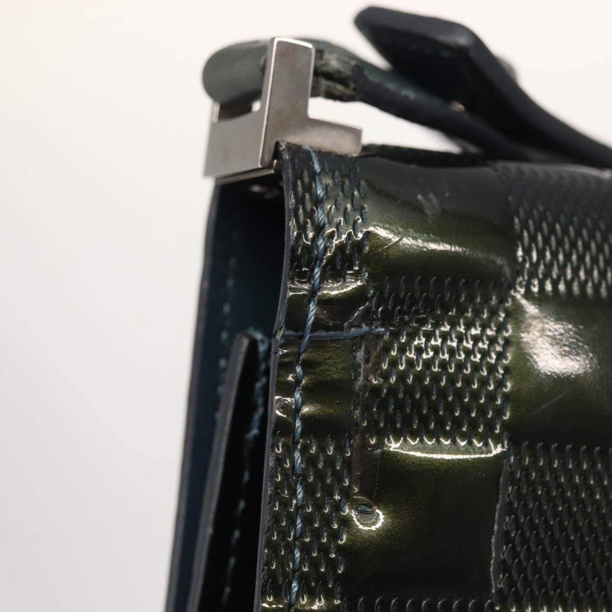 LOUIS VUITTON Damier Vernis Club Bag Green Petrol Blue M92128 LV Auth BA5815