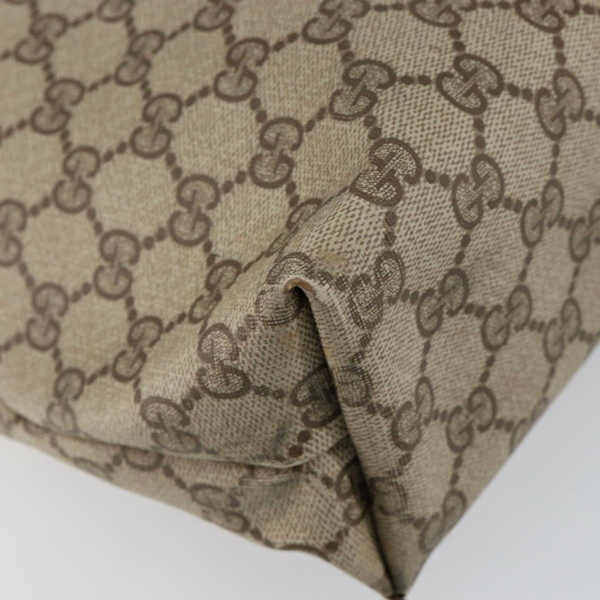 GUCCI GG Supreme Web Sherry Line Tote Bag PVC Beige 39 02 003 Auth BA5817
