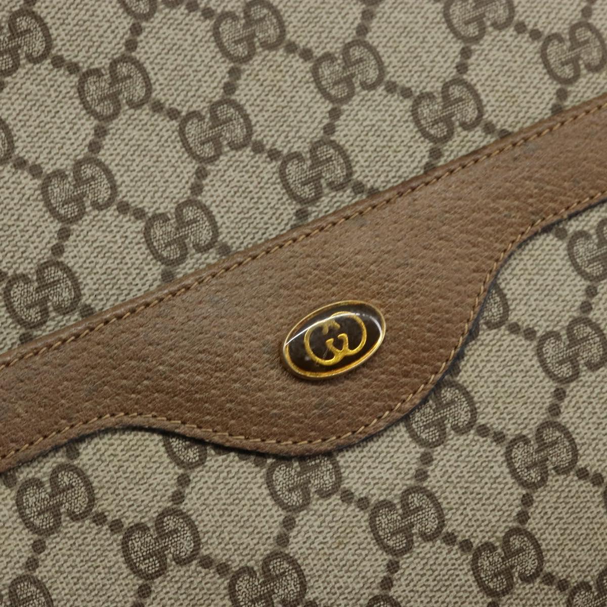 GUCCI GG Supreme Web Sherry Line Tote Bag PVC Beige 39 02 003 Auth BA5817