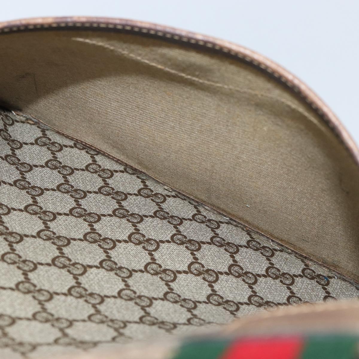 GUCCI GG Supreme Web Sherry Line Tote Bag PVC Beige 39 02 003 Auth BA5817