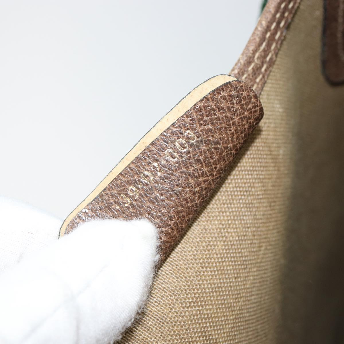 GUCCI GG Supreme Web Sherry Line Tote Bag PVC Beige 39 02 003 Auth BA5817