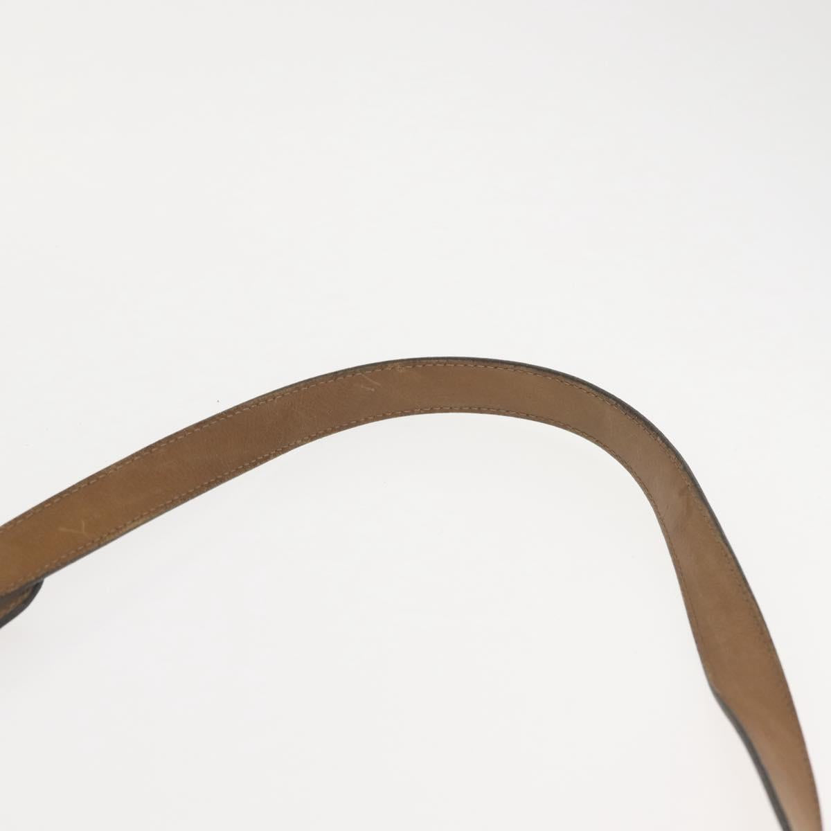 Christian Dior Honeycomb Canvas Shoulder Bag PVC Black Gold Auth BA5823