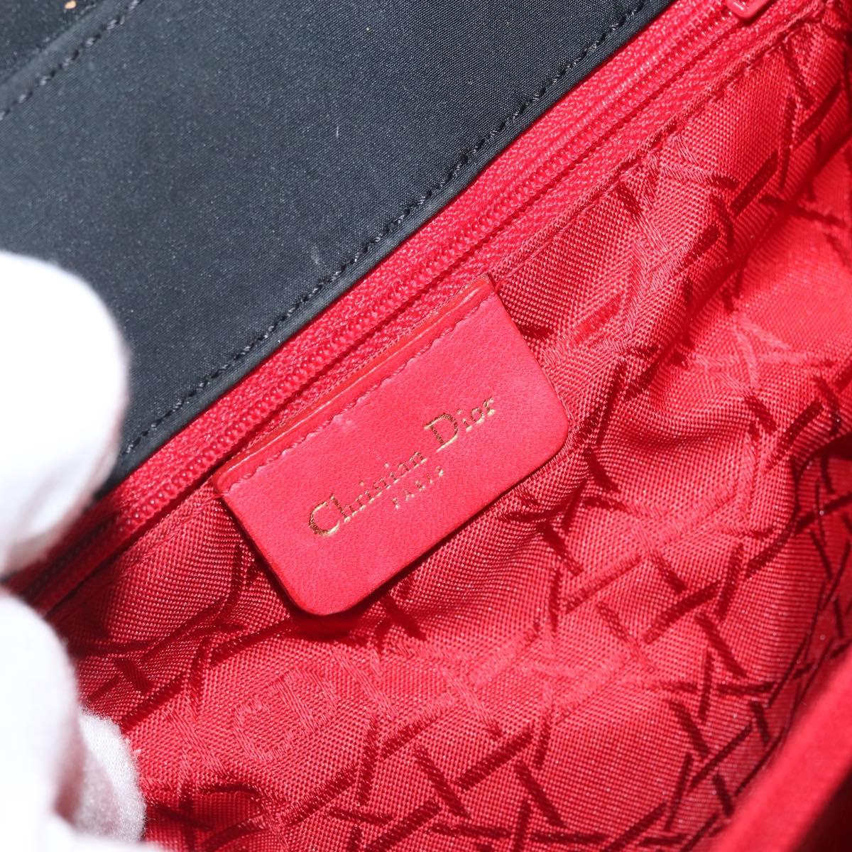 Christian Dior Canage Backpack Nylon Black Gold Auth BA5824