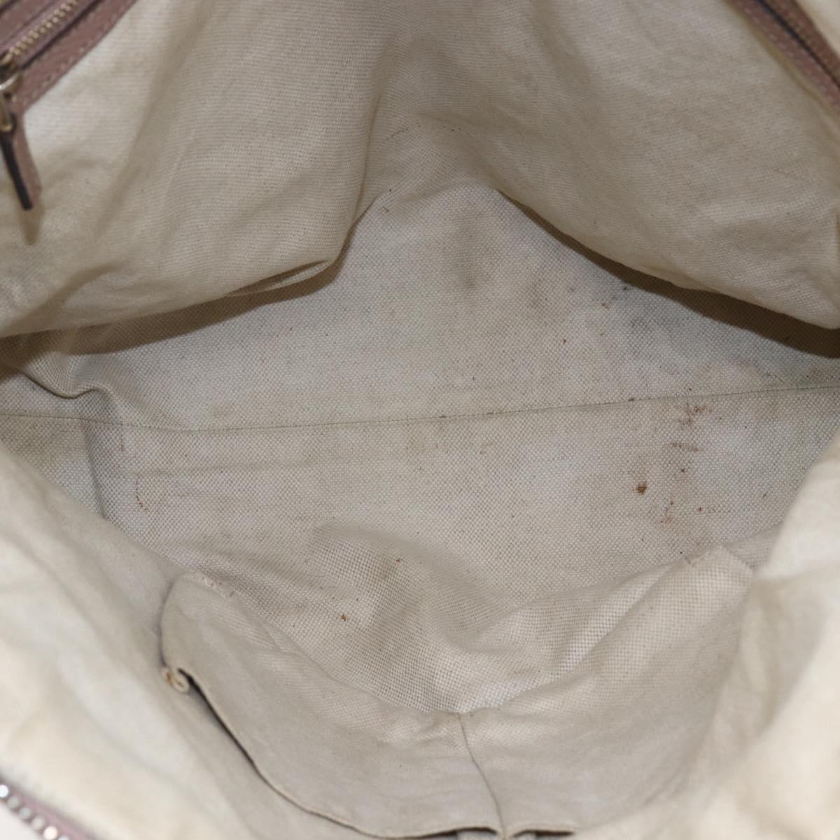 GUCCI GG Canvas Shoulder Bag Beige Gold 323673 Auth BA5827