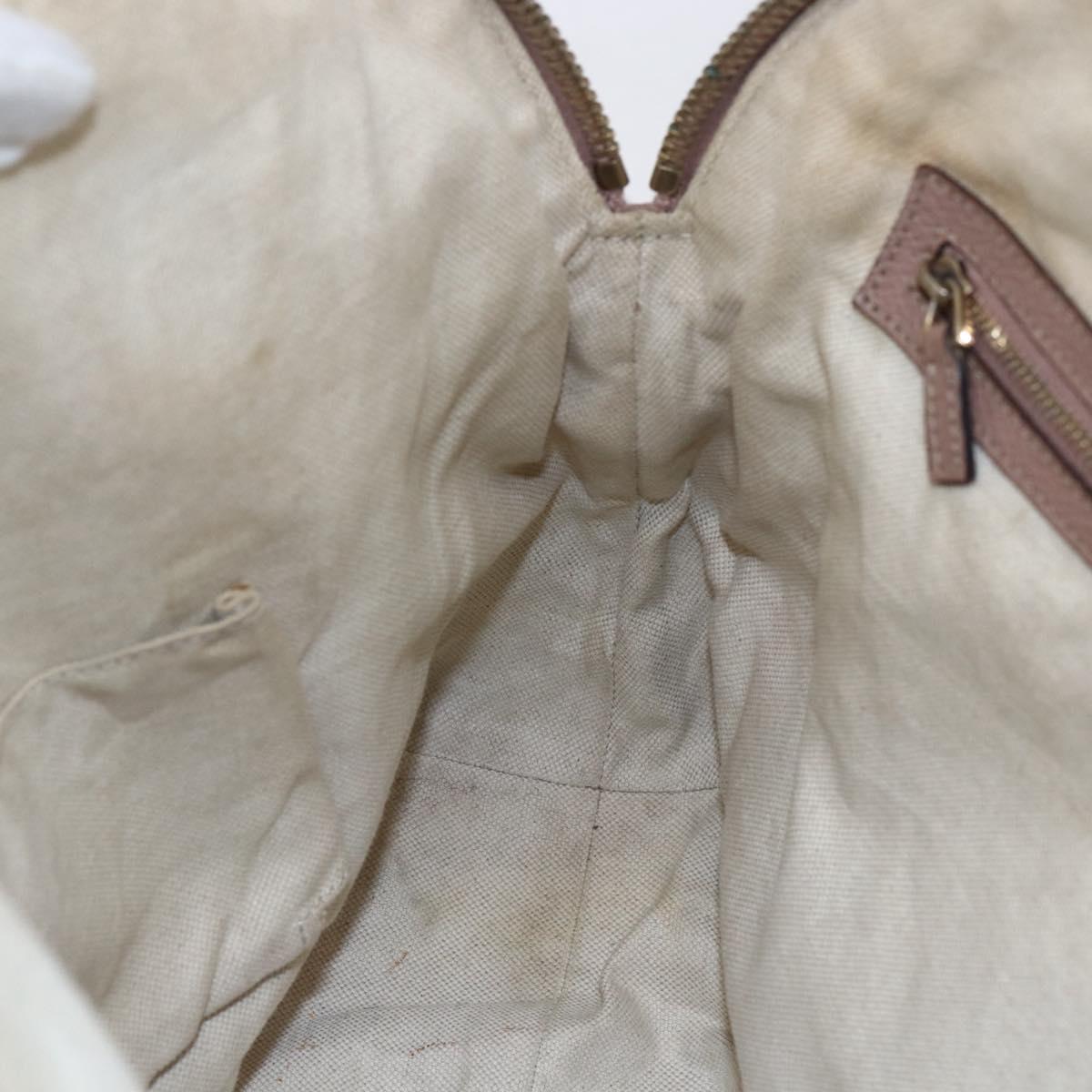 GUCCI GG Canvas Shoulder Bag Beige Gold 323673 Auth BA5827