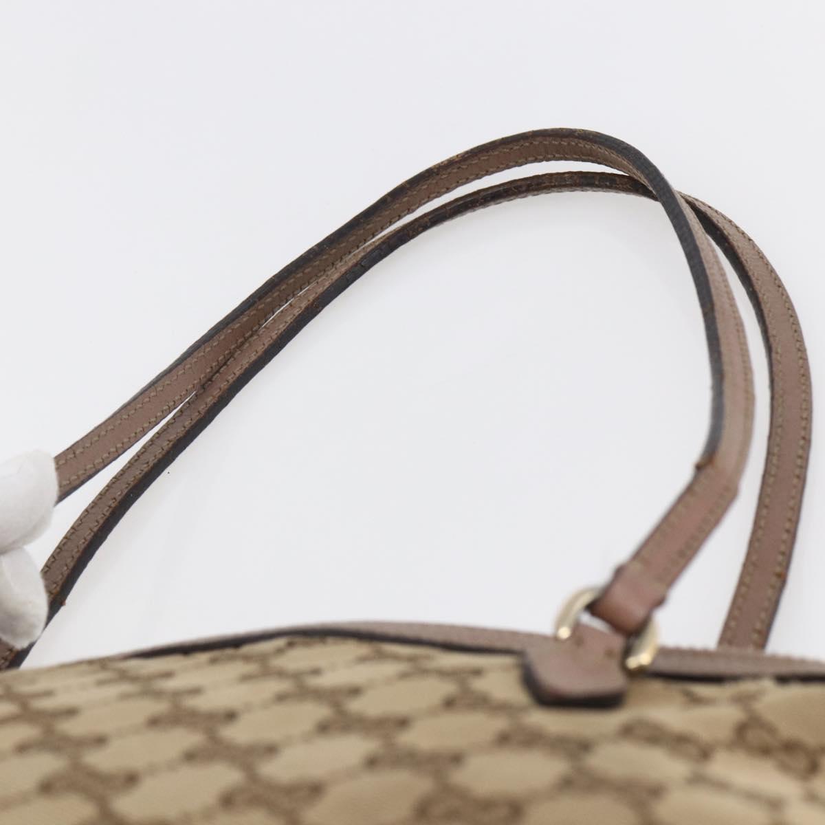 GUCCI GG Canvas Shoulder Bag Beige Gold 323673 Auth BA5827