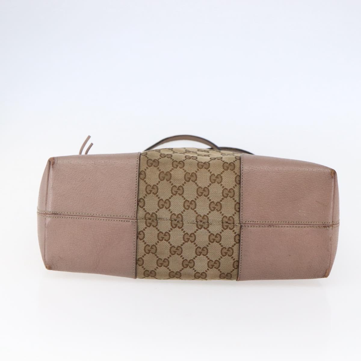 GUCCI GG Canvas Shoulder Bag Beige Gold 323673 Auth BA5827