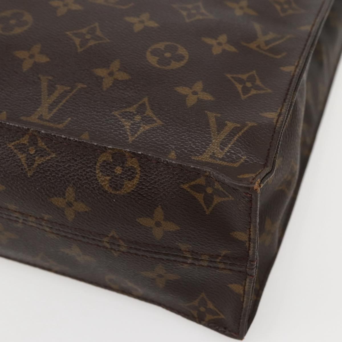 LOUIS VUITTON Monogram Sac Plat Hand Bag M51140 LV Auth BA5844