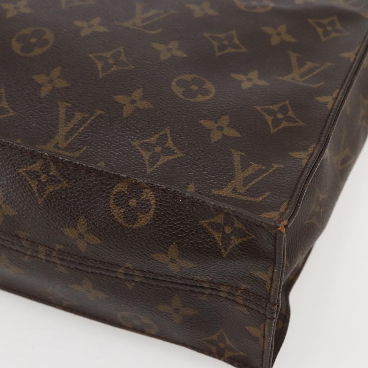 LOUIS VUITTON Monogram Sac Plat Hand Bag M51140 LV Auth BA5844
