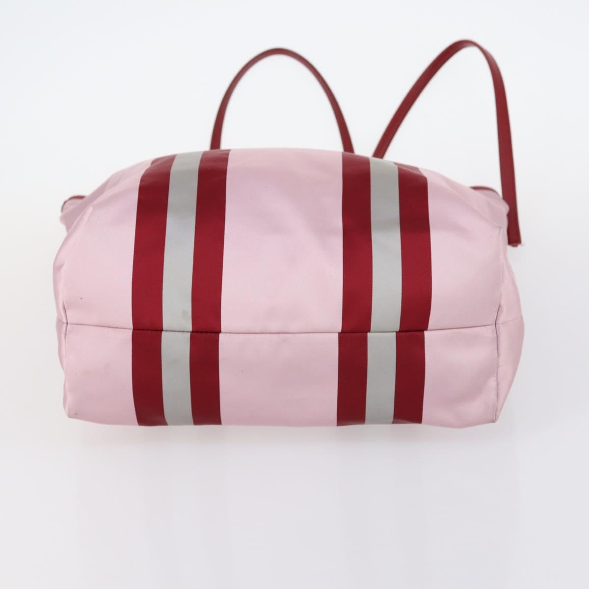 BALLY Loewe Shoulder Bag Canvas PVC Nylon 3Set Pink Brown Auth BA5852