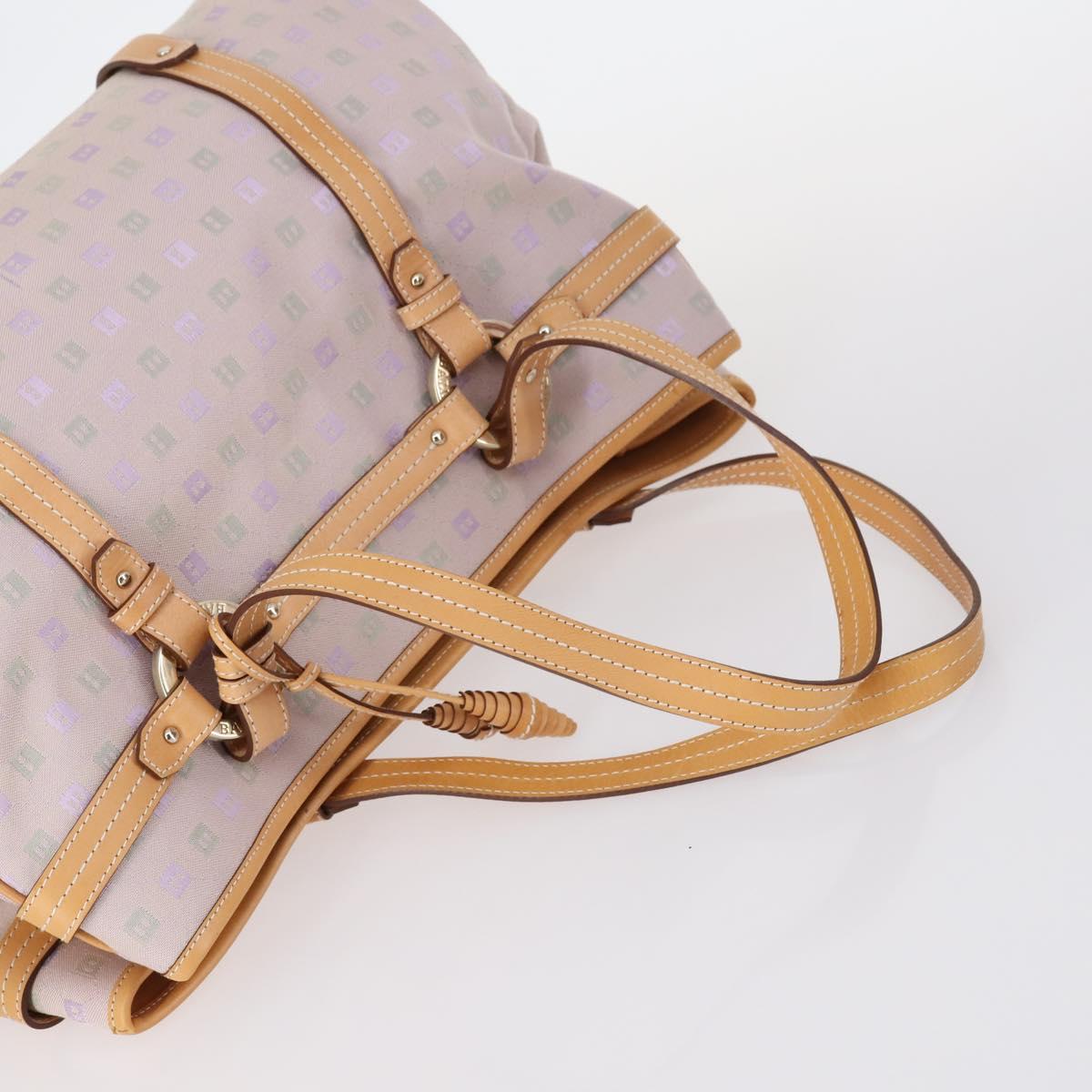 BALLY Loewe Shoulder Bag Canvas PVC Nylon 3Set Pink Brown Auth BA5852