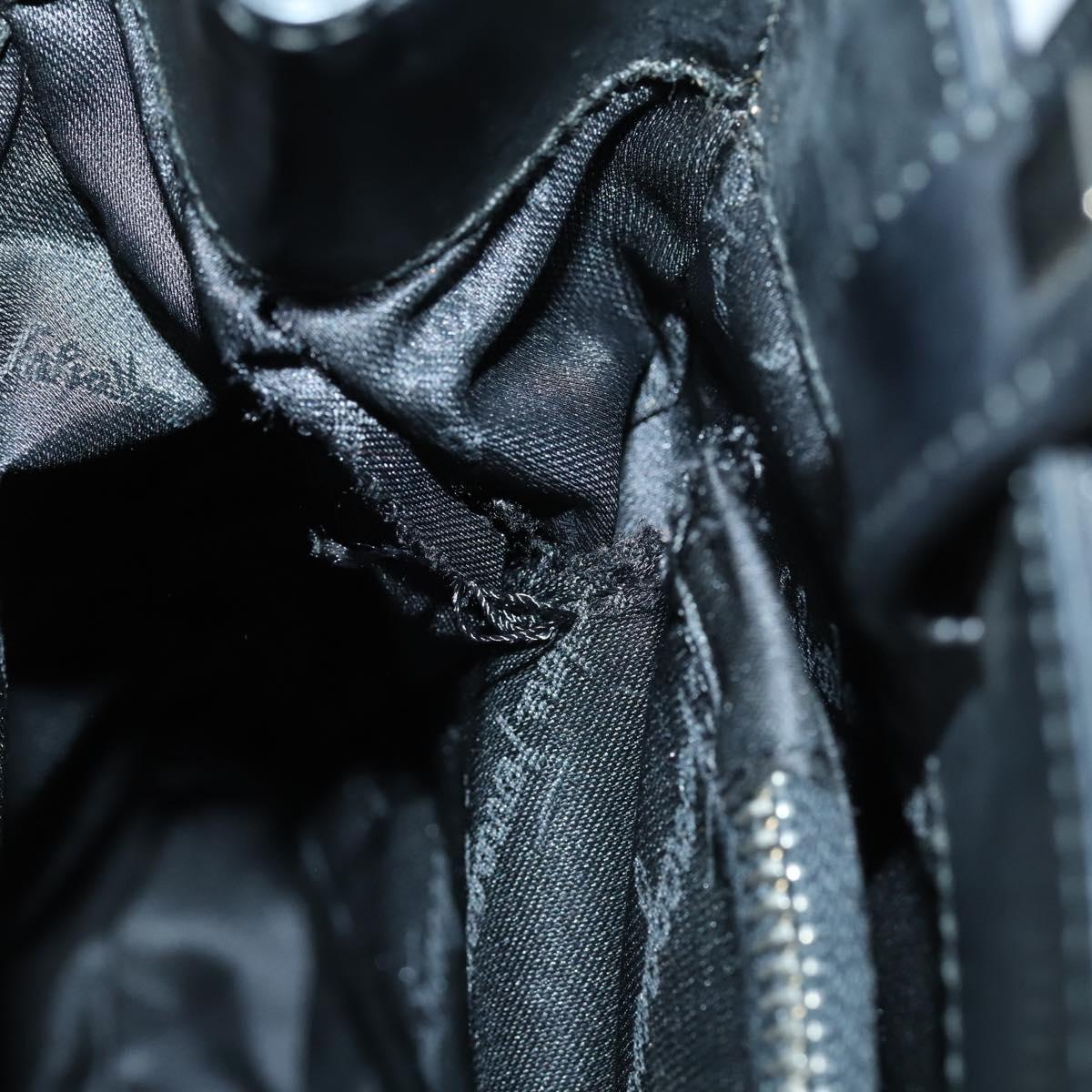 Salvatore Ferragamo Gancini Bag Vinyl Leather 3Set Black Navy Auth BA5853