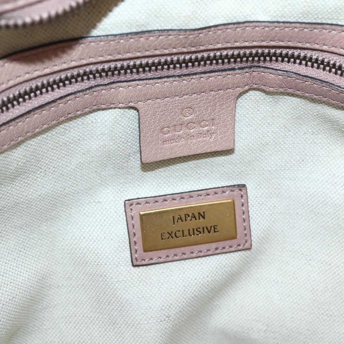 GUCCI GG Canvas Hand Bag 2way Beige Gold 323675 Auth BA5865