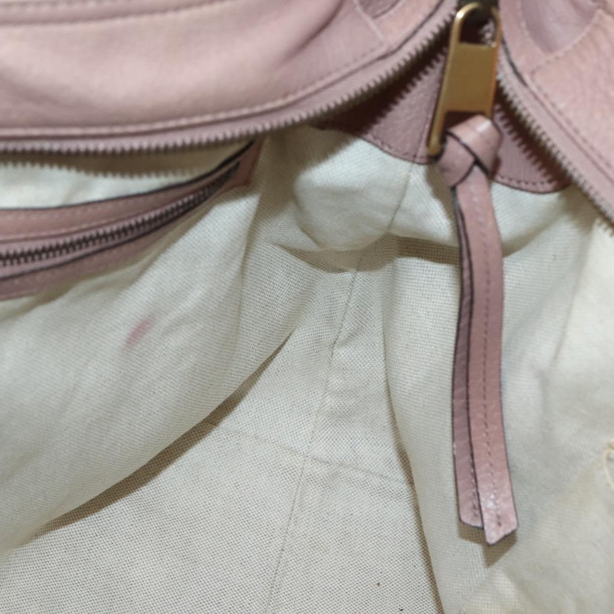 GUCCI GG Canvas Hand Bag 2way Beige Gold 323675 Auth BA5865