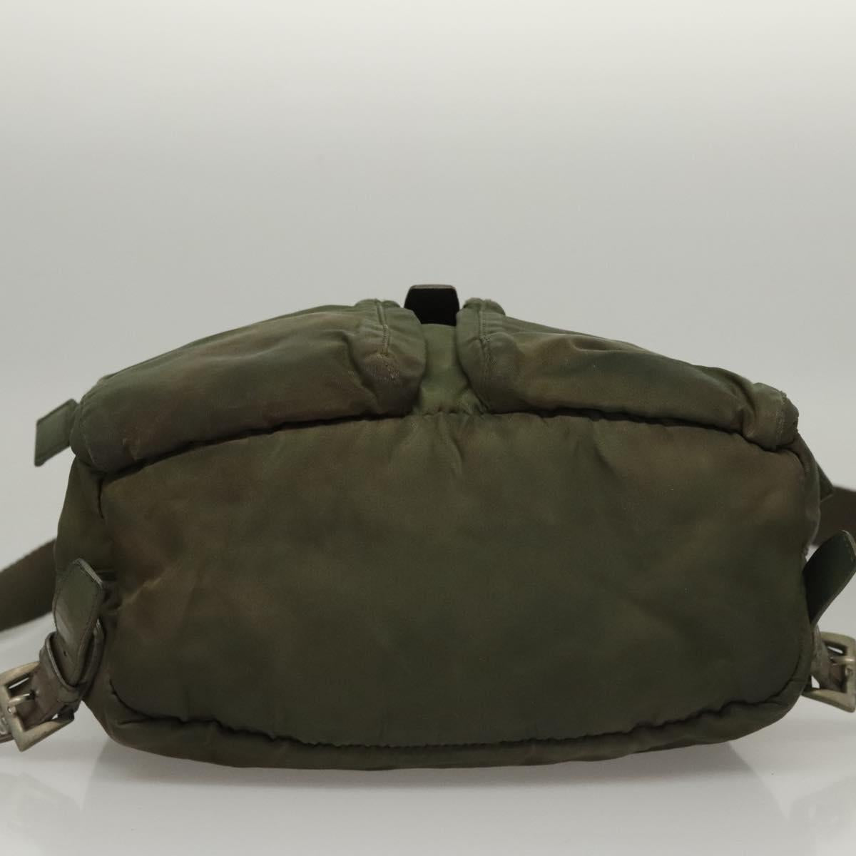 PRADA Backpack Nylon Khaki Auth BA588
