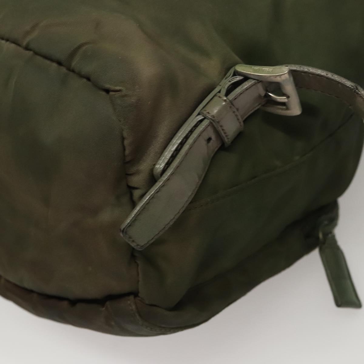 PRADA Backpack Nylon Khaki Auth BA588