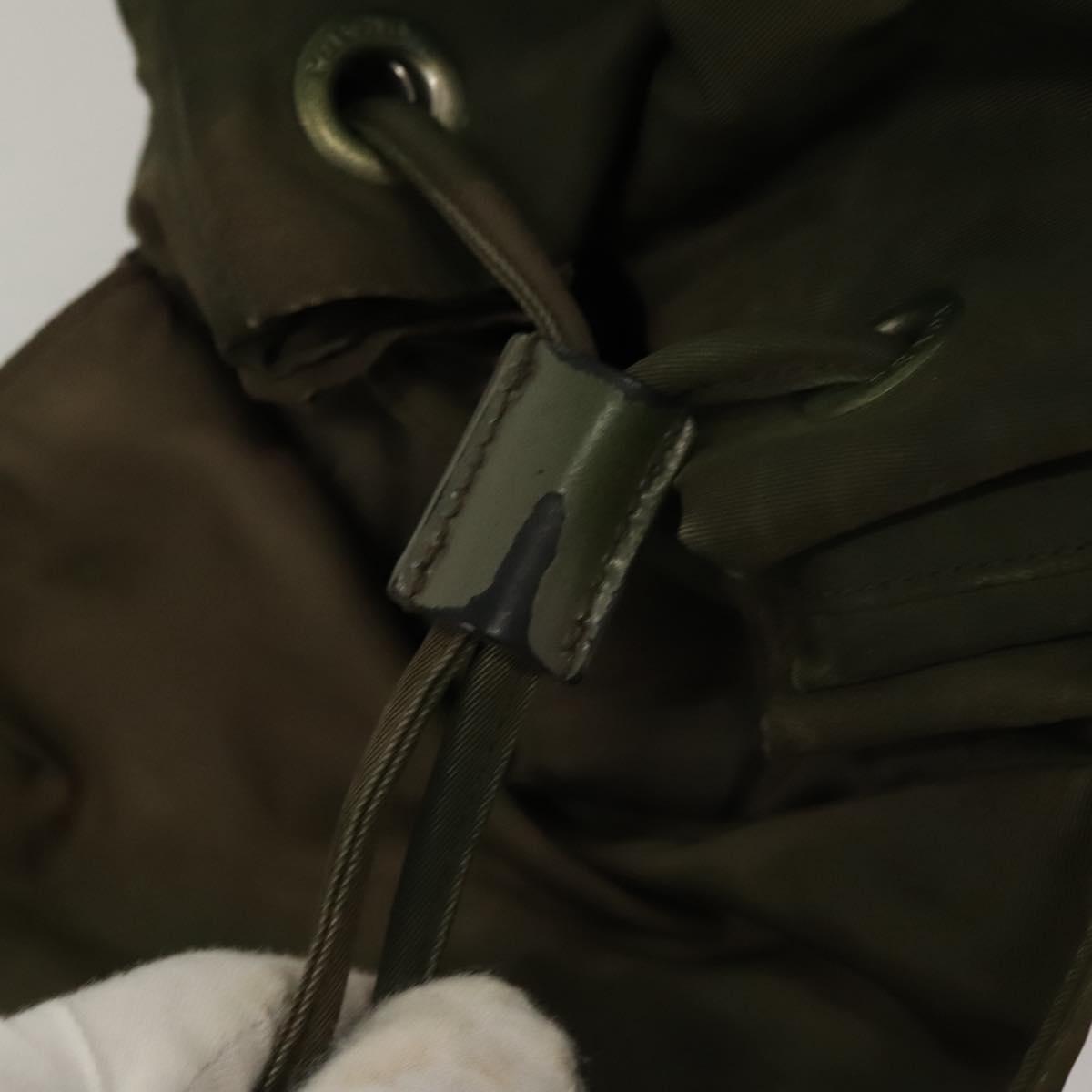 PRADA Backpack Nylon Khaki Auth BA588