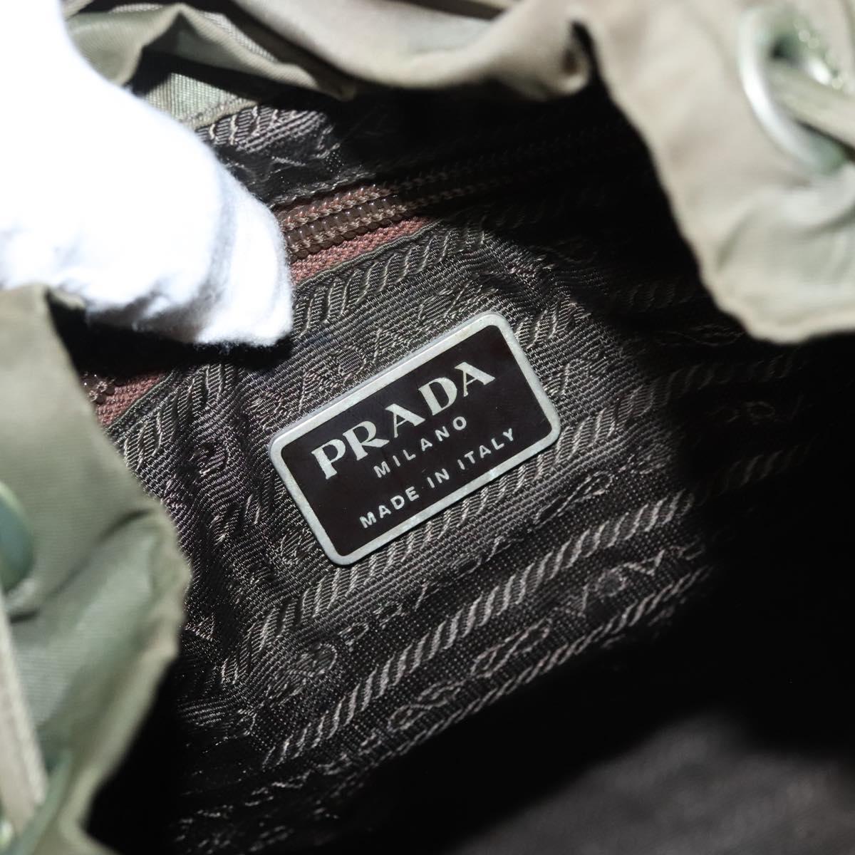 PRADA Backpack Nylon Khaki Auth BA588