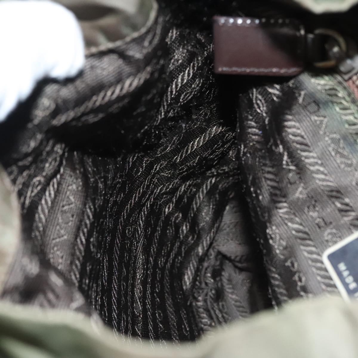 PRADA Backpack Nylon Khaki Auth BA588