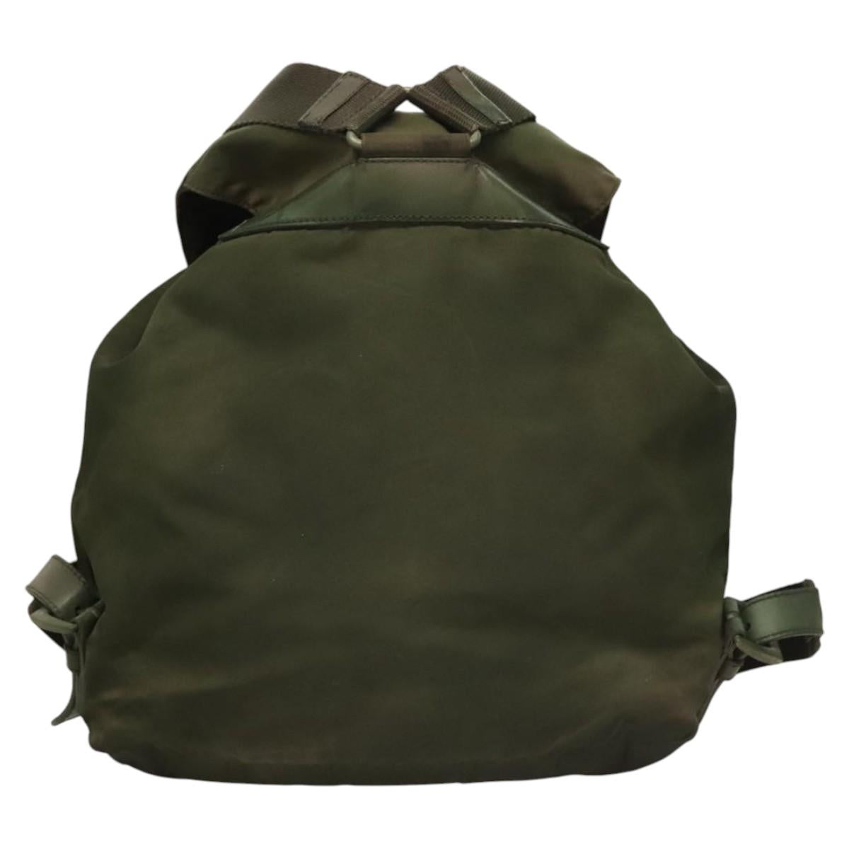 PRADA Backpack Nylon Khaki Auth BA588
