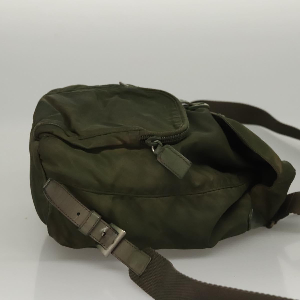 PRADA Backpack Nylon Khaki Auth BA588