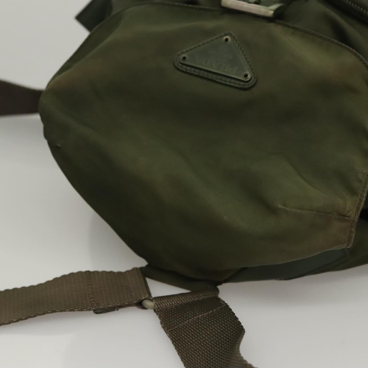 PRADA Backpack Nylon Khaki Auth BA588