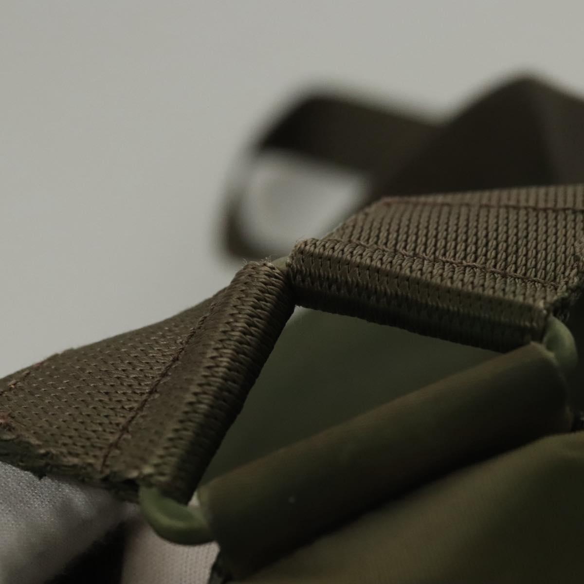 PRADA Backpack Nylon Khaki Auth BA588