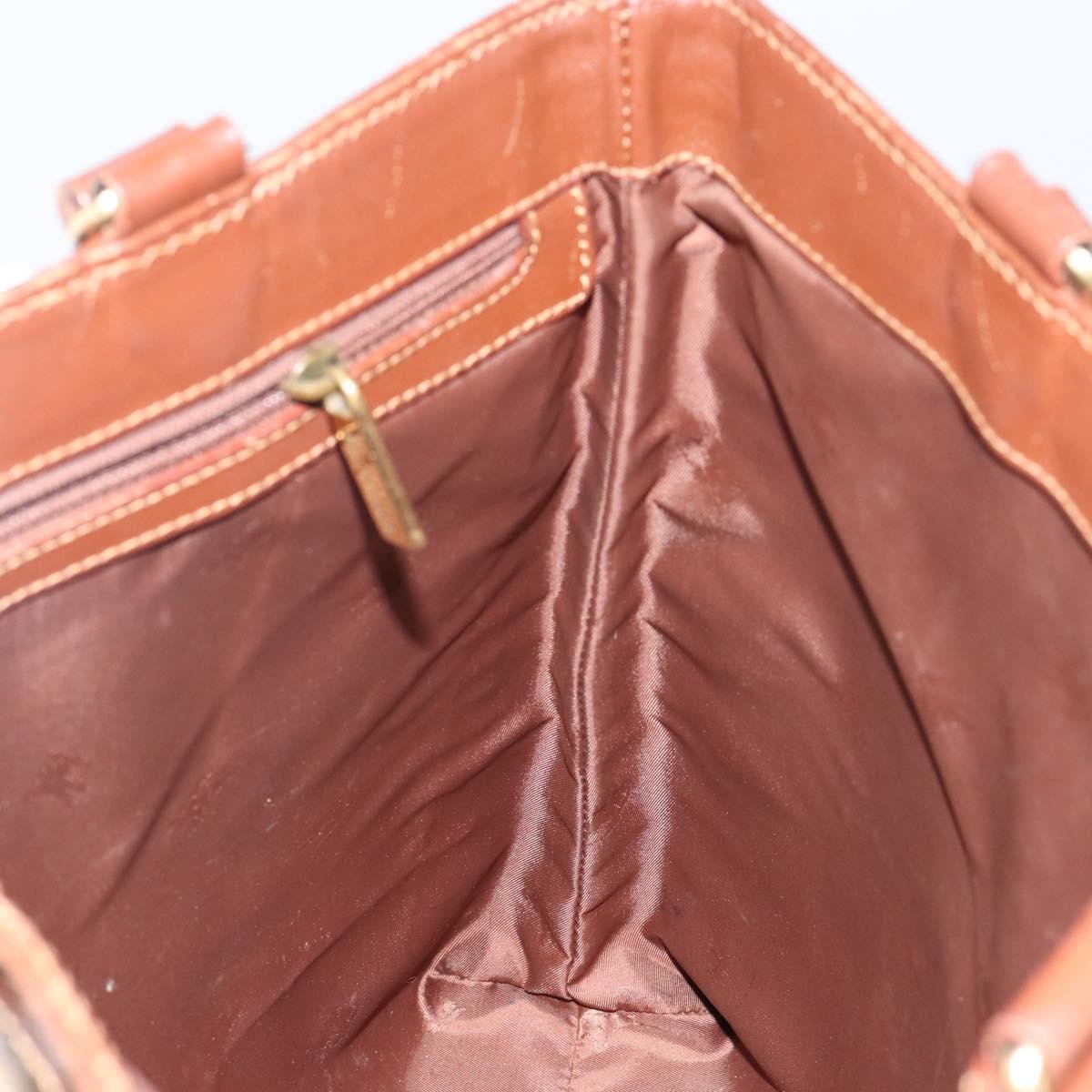Burberrys Nova Check Tote Bag PVC Beige Gold Auth BA5886