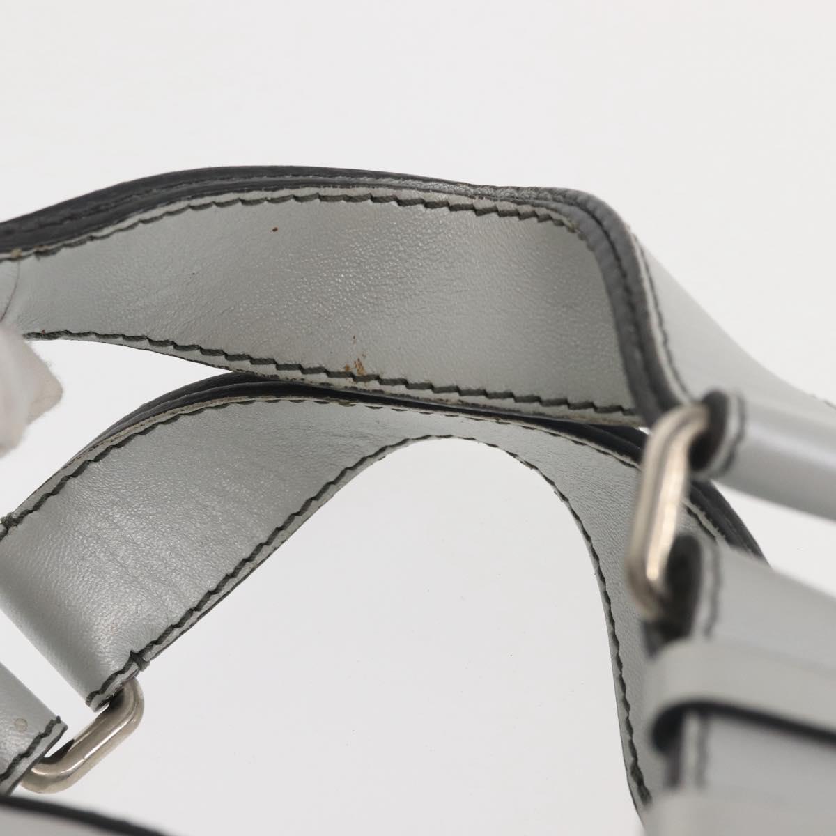 Chloe Hand Bag Leather Silver Auth BA5890