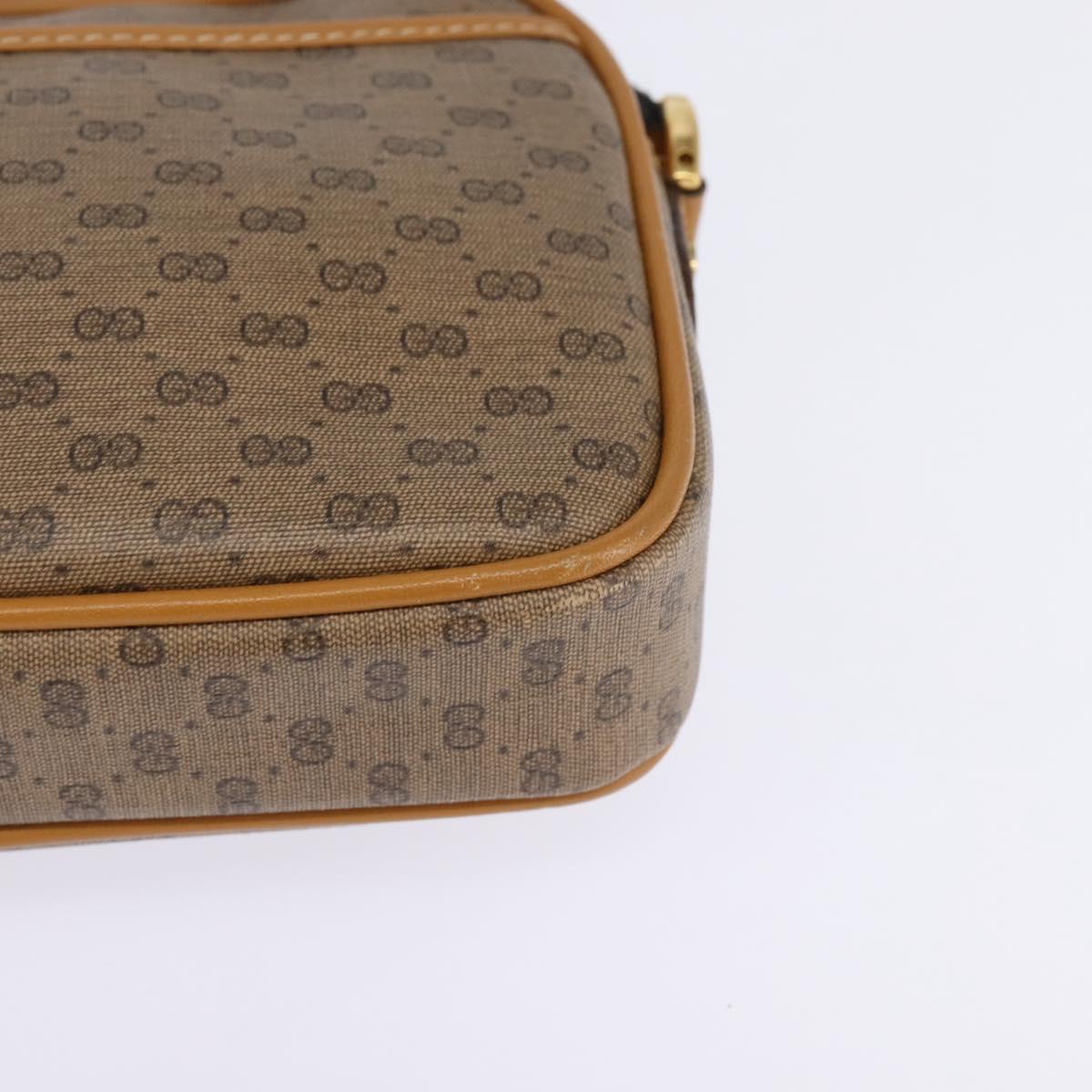 GUCCI Micro GG Supreme Shoulder Bag PVC Beige Gold 007 56 0095 Auth BA5899