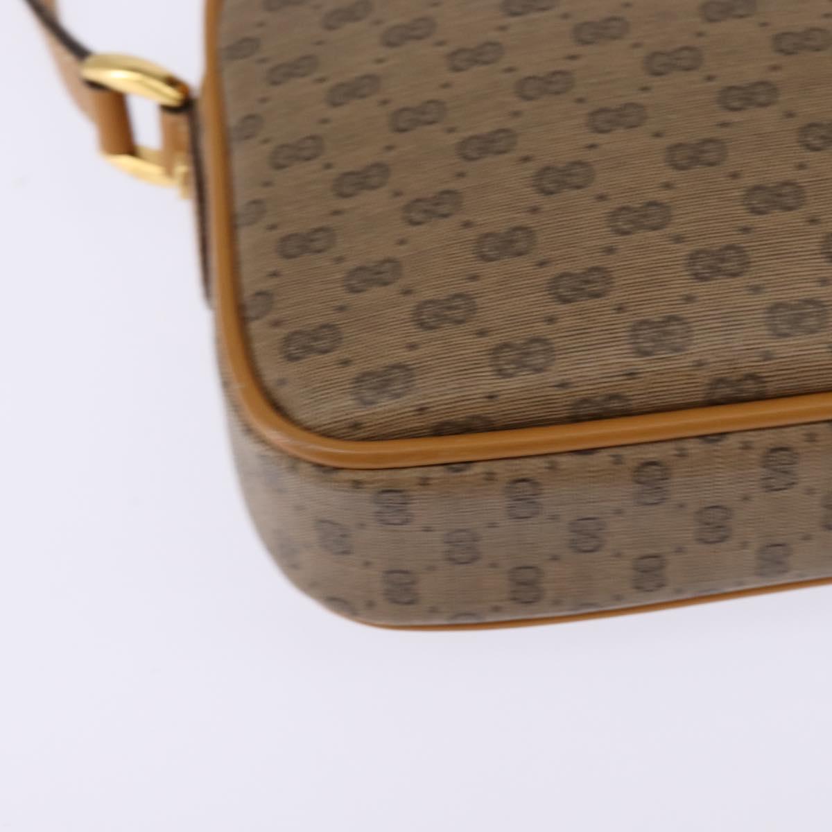 GUCCI Micro GG Supreme Shoulder Bag PVC Beige Gold 007 56 0095 Auth BA5899