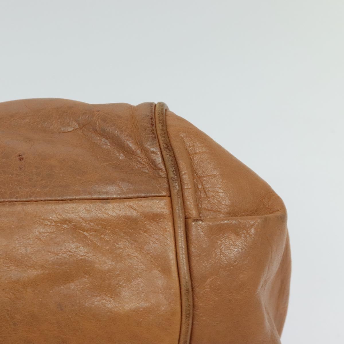 Chloe Hand Bag Leather 2way Brown Gold Auth BA590