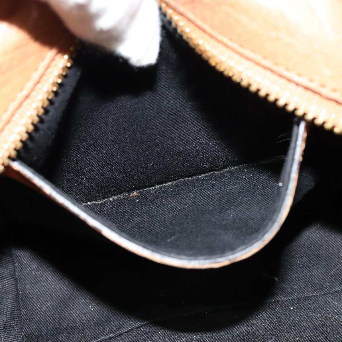 Chloe Hand Bag Leather 2way Brown Gold Auth BA590