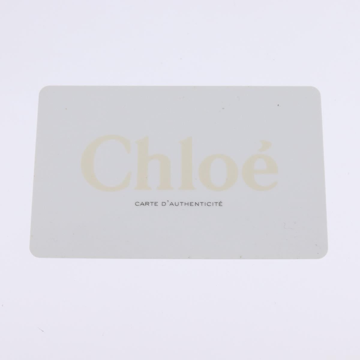 Chloe Shoulder Bag Leather Orange Gold Auth BA5902