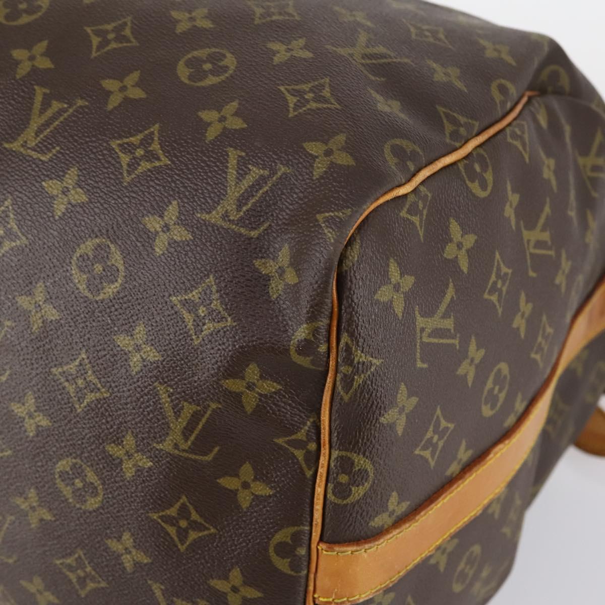 LOUIS VUITTON Monogram Keepall Bandouliere 55 Boston Bag M41414 LV Auth BA5906