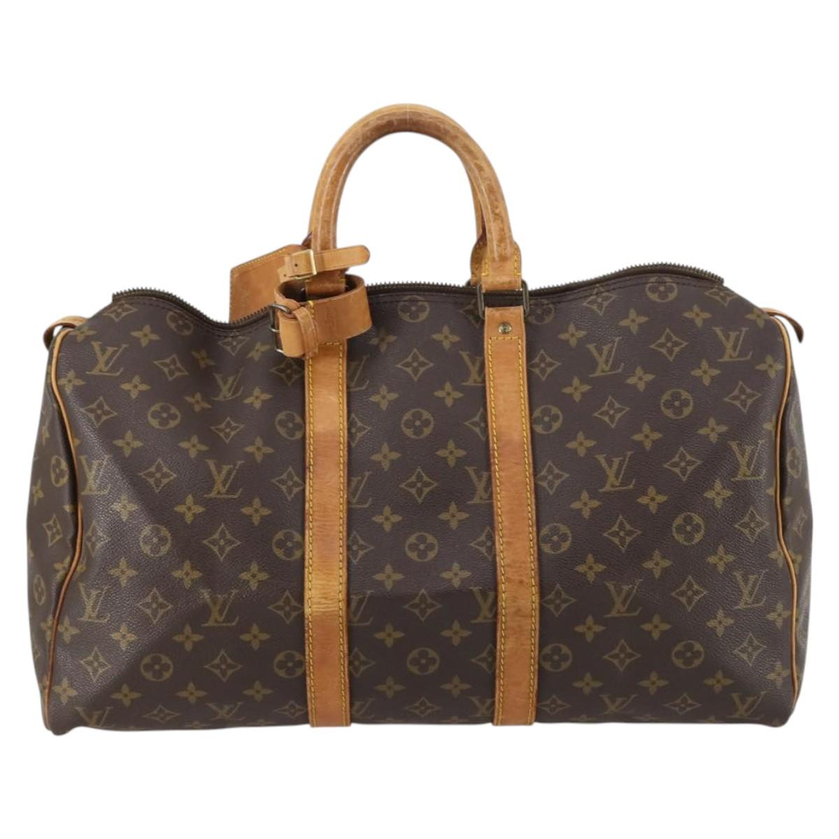 LOUIS VUITTON Monogram Keepall 45 Boston Bag M41428 LV Auth BA5907