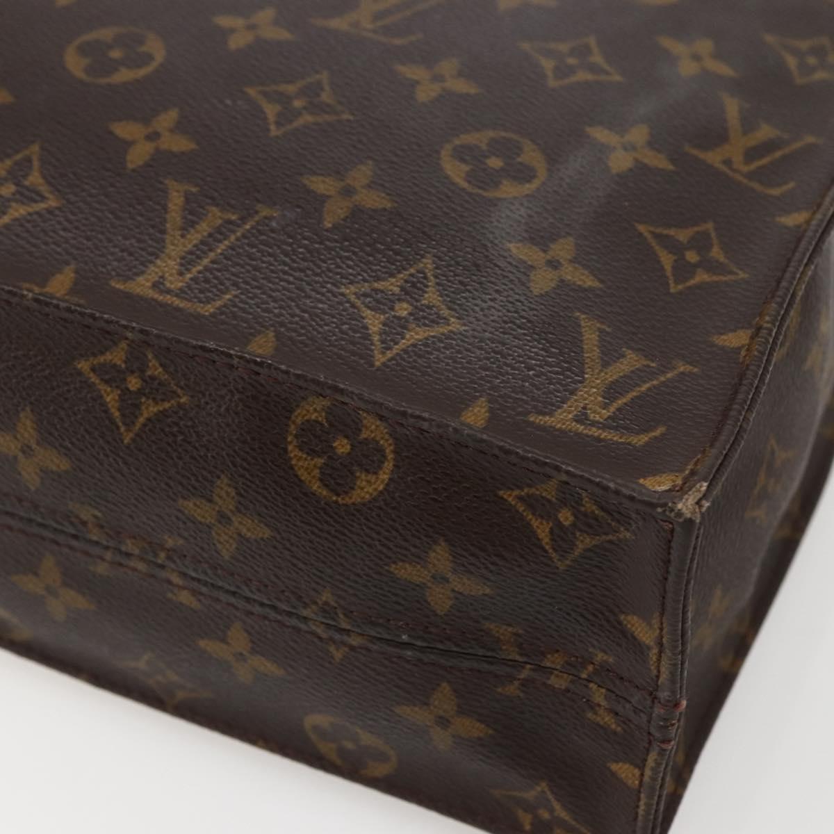 LOUIS VUITTON Monogram Sac Plat Hand Bag M51140 LV Auth BA5908