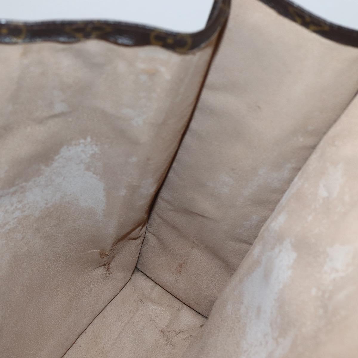 LOUIS VUITTON Monogram Sac Plat Hand Bag M51140 LV Auth BA5908