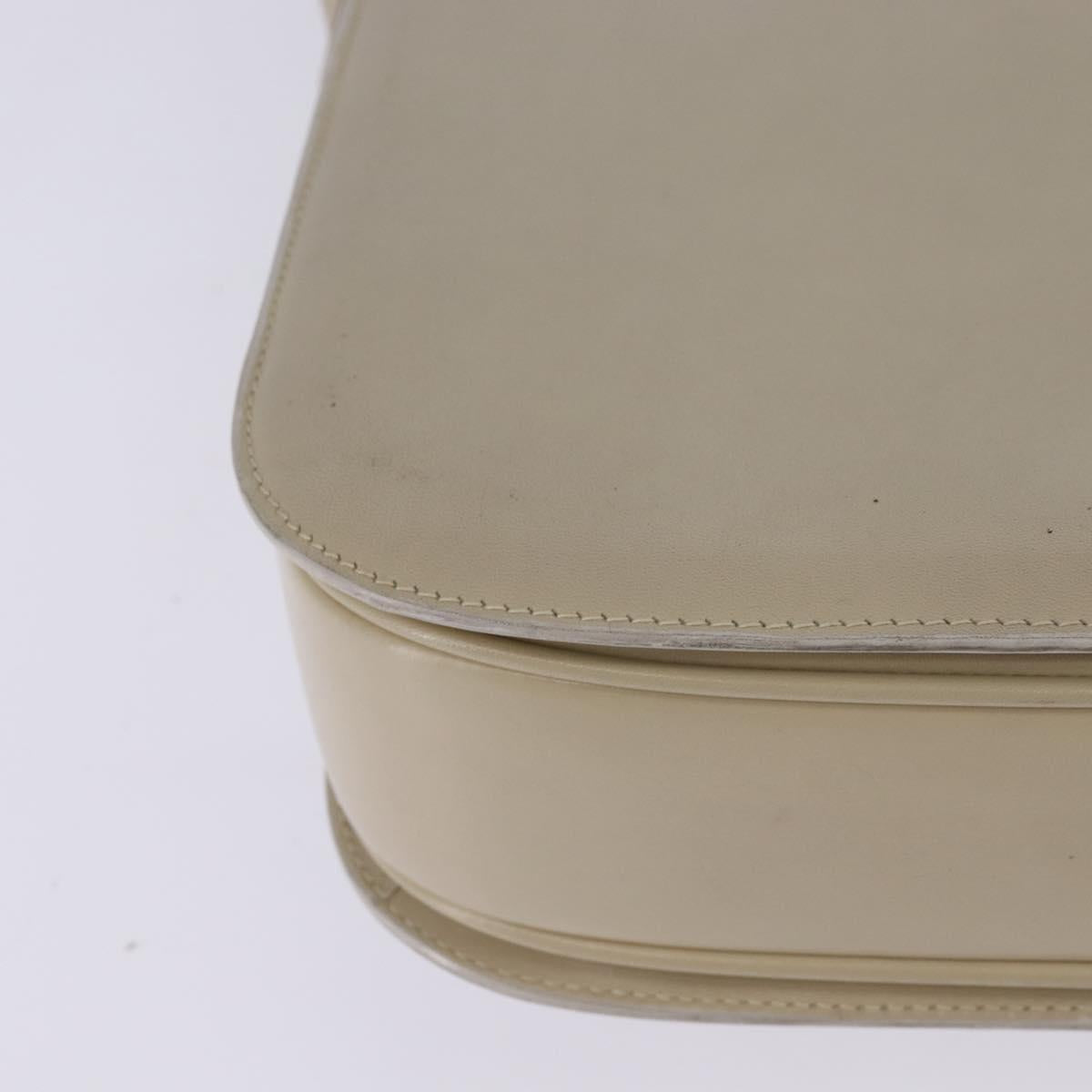GUCCI Shoulder Bag Leather Beige Gold 26 001 0647 Auth BA5931